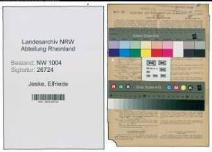Entnazifizierung Elfriede Jeske , geb. 28.07.1908 (Kaufm.Angestellte)