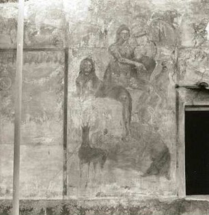 Pompeji. Haus des M. Vesonius Primus. Orpheus unter den Tieren. Wandbild, IV. Stil
