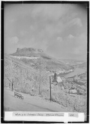 Winter in der Sächsischen Schweiz. Blick zum Lilienstein