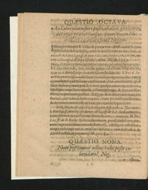 Quaestio Nona. Num posthumus adhuc hodie possit exheredari? Neg.