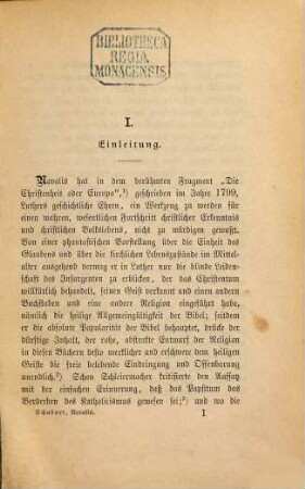 Novalis' Leben, Dichten und Denken : auf Grund neuerer Publikationen im Zusammenhang dargestellt