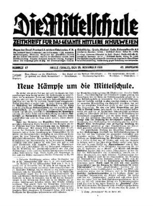 Neue Kämpfe um die Mittelschule