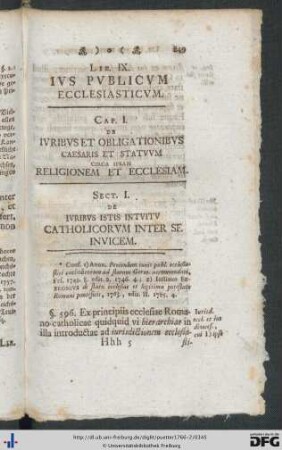 Lib. IX. Ius Publicum Ecclesiasticum.