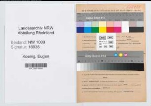 Entnazifizierung Eugen Koenig, geb. 26.03.1907 (Zollbeamter)
