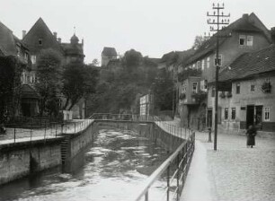 Stadtroda, Stadtansicht : Stadtroda. Stadtteilansicht an der Roda