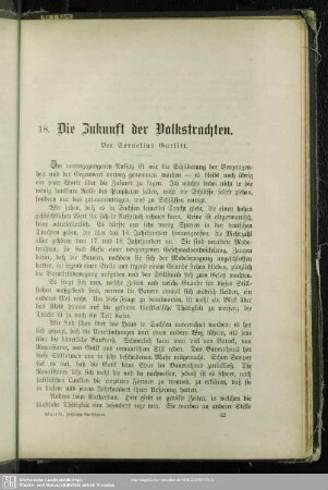 18. Die Zukunft der Volkstrachten