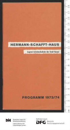 Jugendprogramm Jahr 1973/1974
