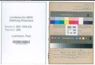 Entnazifizierung Paul Luermann , geb. 29.06.1896 (Lehrer)