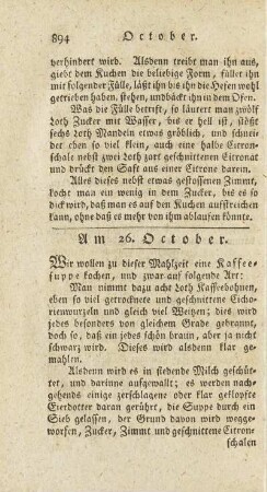 Am 26. October - Am 31. October