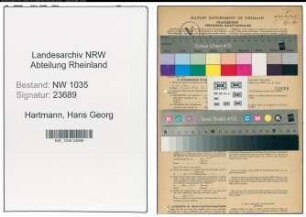 Entnazifizierung Hans Georg Hartmann , geb. 18.06.1910 (Bergrat)