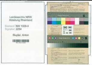 Entnazifizierung Anton Sluyter , geb. 30.08.1899 (Elektriker)