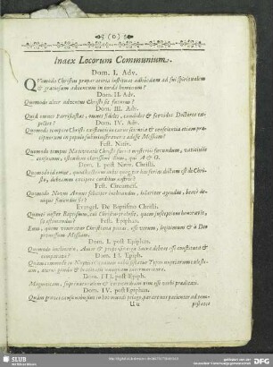 Index Locorum Communium
