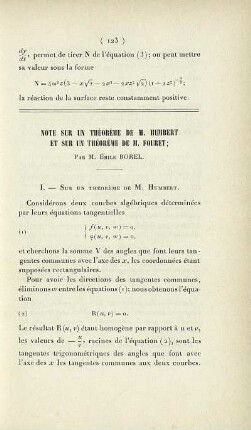 Note sur un théorème de M. Humbert et sur un théorème de M. Fouret.