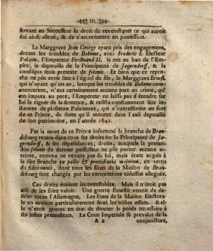 Abrégé des Droits de Sa Majesté le Roi de Prusse sur plusieurs Principautés & Seigneuries en Silesie