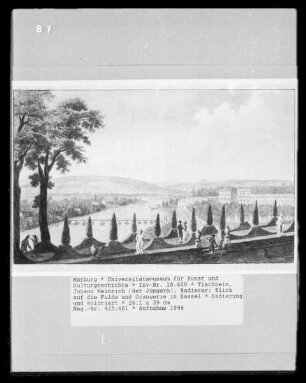 Blick auf die Fulda und Orangerie in Kassel