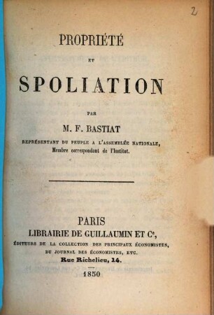 Propriété et spoliation