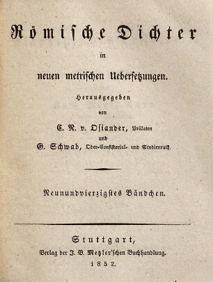 Die Plautinischen Lustspiele, 16. Casina