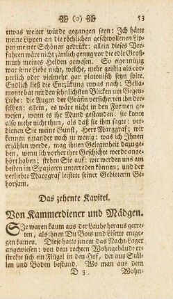 Das zehente Kapitel. Von Kammerdiener und Mädgen