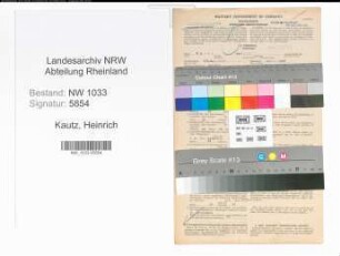 Entnazifizierung Heinrich Kautz , geb. 15.09.1922 (Polizeibeamter)