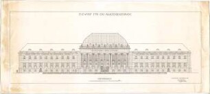 Billing, Hermann; Karlsruhe (Baden-Württemberg); Akademiegebäude - Vorderfassade (Ansicht)