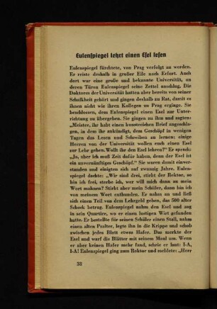 Eulenspiegel lehrt einen Esel lesen