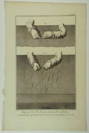 Handwerksdarstellung "Tapisserie de Basse Lisse des Gobelins..."