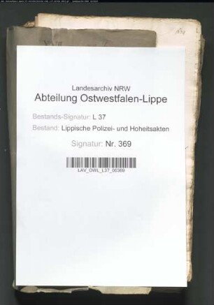 Beiträge der lippischen Städte zur Reichskammergerichtssteuer