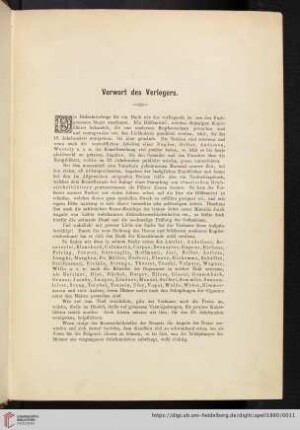 Vorwort des Verlegers
