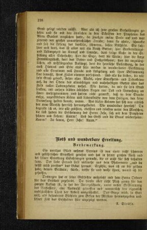 Noth und wunderbare Errettung