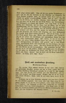 Noth und wunderbare Errettung