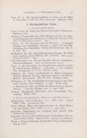 2. Wirthschaftliche Cultur.
