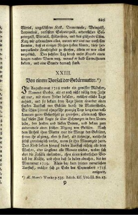 XXIII. Von einem Vorfall der Gebärmutter.