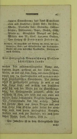 Die Herzoglich Braunschweig Wolfenbuettelschen Lande