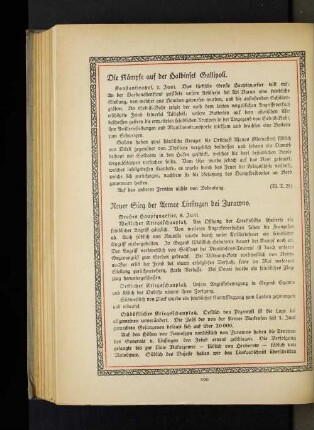 Die Kämpfe auf der Halbinsel Gallipoli.