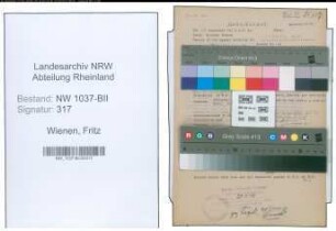Entnazifizierung Fritz Wienen , geb. 28.10.1888 (Pliesterer)