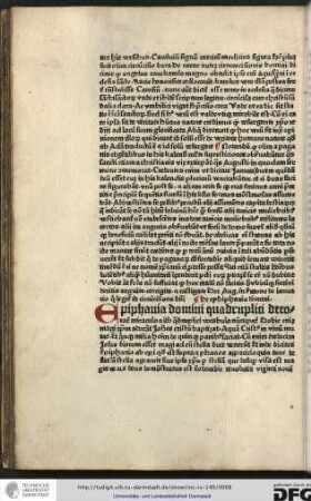 Epiphania domini quadruplici decoratur miraculo et ideo quadruplici vocabulo nuncupatur...