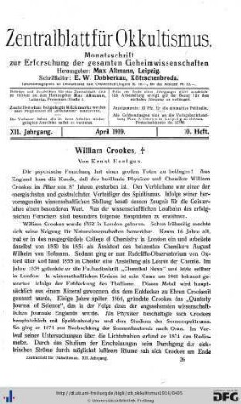 10. Heft (Apr. 1919)