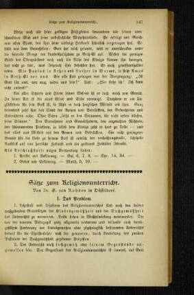 Sätze zum Religionsunterricht