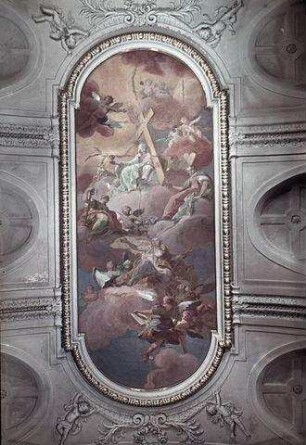 Verherrlichung der heiligen Maria Magdalena, umgeben von den drei theologischen Tugenden