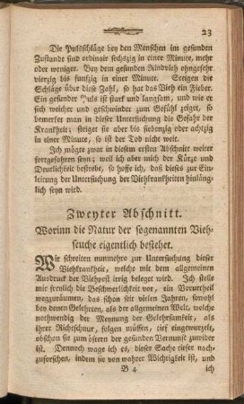 Zweyter Abschnitt. Worinn die Natur der sogennanten Viehseuche eigentlich besteht