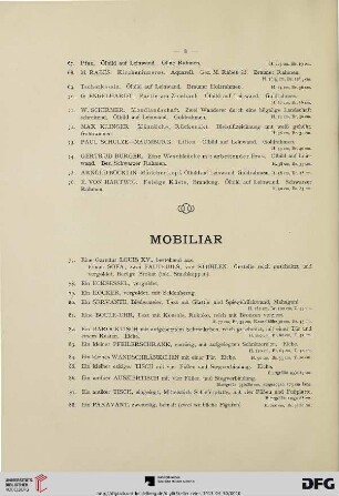 Mobiliar (Nr. 77-116)
