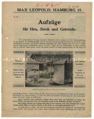 Aufzüge für Heu, Stroh und Getreide