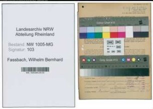 Entnazifizierung Wilhelm Bernhard Fassbach , geb. 09.06.1896 (Kraftfahrer)