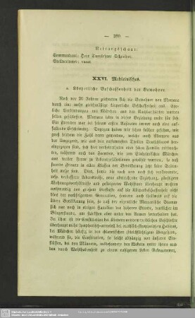 XXVI. Medicinisches