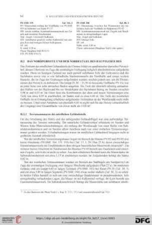 Das Nordperistyl und der Nordflügel des Hauptgebäudes