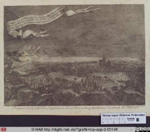 Prospect des Klosters Riddagshausen ohnweit Braunschweig benebst dem Steinbruch des Nußberges