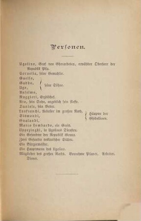 Gesammelte Werke des Grafen Adolf Friedrich v. Schack : in sechs Bänden, 5. Die Pisaner