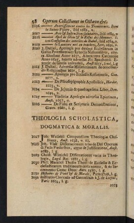 58-79, Theologia Scholastica, Dogmatica & Moralis