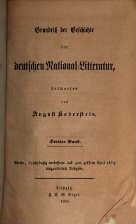 Grundriß der Geschichte der deutschen National-Litteratur, 3[,a]