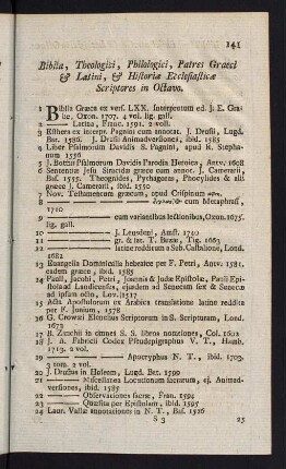 141-170, Biblia, Theologici, Philologici, Patres Graeci & Latini, & Historiae Ecclesiasticae Scriptores in Octavo - Historici Graeci Veteres in Octavo